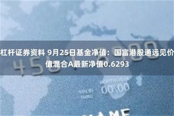 杠杆证券资料 9月25日基金净值：国富港股通远见价值混合A最新净值0.6293