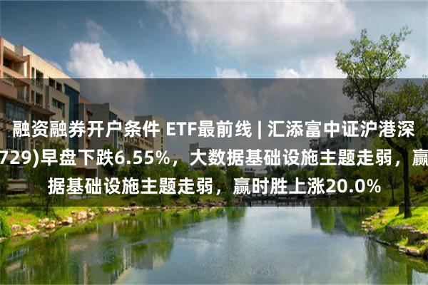 融资融券开户条件 ETF最前线 | 汇添富中证沪港深互联网ETF(159729)早盘下跌6.55%，大数据基础设施主题走弱，赢时胜上涨20.0%