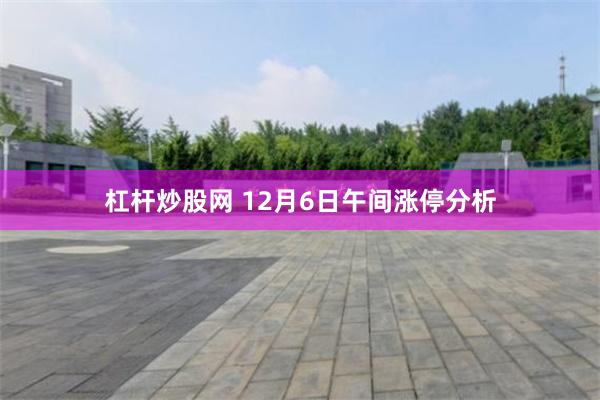 杠杆炒股网 12月6日午间涨停分析