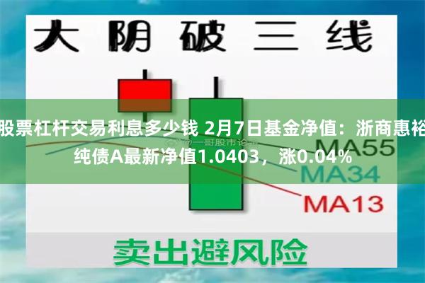 股票杠杆交易利息多少钱 2月7日基金净值：浙商惠裕纯债A最新净值1.0403，涨0.04%